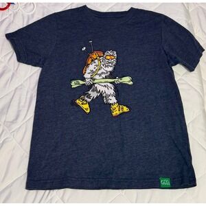 Wild Tribute Kids Ski Shirt Yeti Bigfoot Graphic Tee Youth Medium Winter